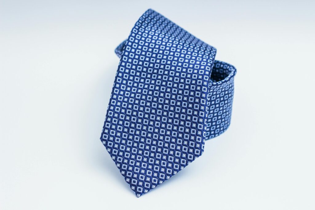 single blue tie